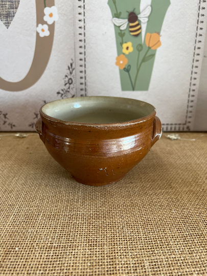 A Well Used, Chipped, Original Gres De Bonny Stoneware Bowl