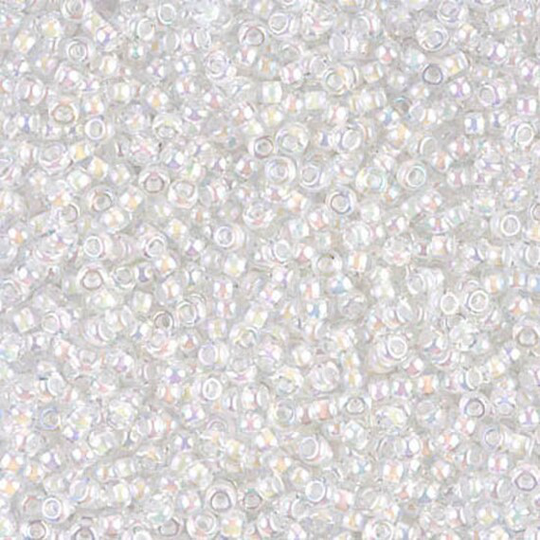 Miyuki Seed Beads 11/0 White Lined Crystal Ab 11-284 24G Tube Glass Size 11 Color
