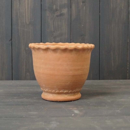 Aged Terracotta Plant Pot Planter Cover Clay Flowers Herbs Indoor Outdoor Decor