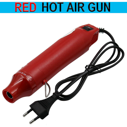 Soft pottery hot air gun diy rubber stamp convex powder/relief powder/shrink sheet for DIY,220v red - Muff
