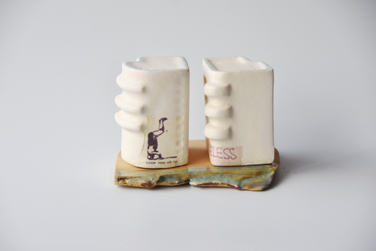 Ceramic Salt & Pepper Shakers, Bauhaus Tlv Ceramic Miniature Hous, Tel-Aviv Souvenir, Made in Israel, Tel-Aviv, Housewarming Gift