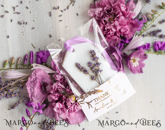 Personalised Wedding Favors Bulk, Lavender Favor Gifts, Bridal Shower Soy Favor Gift, Wardrobe Freshener Wax Tablet Gifts For Guests