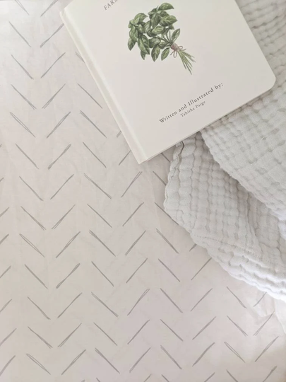 Sage Crib Bedding Green Organic Option Eucalyptus Fitted Sheet Herringbone Green Mini Contour Changing Cover Baby Linens