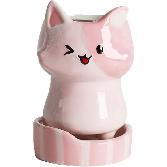 Yuhua Succulent Plant Pot Cartoon Flower Pot Ceramic Succulent Pot Cute Hedgehog Rabbit Puppy Small Animal Flower Pot Creative Room Desktop Decoration