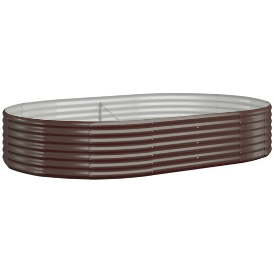 Vidaxl - Garden Planter Powder-coated Steel 214x140x36 cm Brown Brown