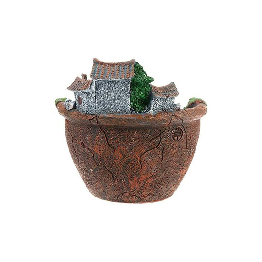 Echoo - Fairy Tale Garden Flowerpot, Outdoor And Indoor Flowerpot, Unique Sweet House Design, Home Decor , Orange
