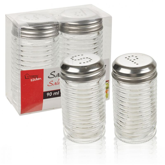 Urbnchef - 9cm Glass Salt & Pepper Set [296269]