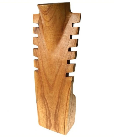 Necklace Holder With Slats, Natural Colour, 40cm