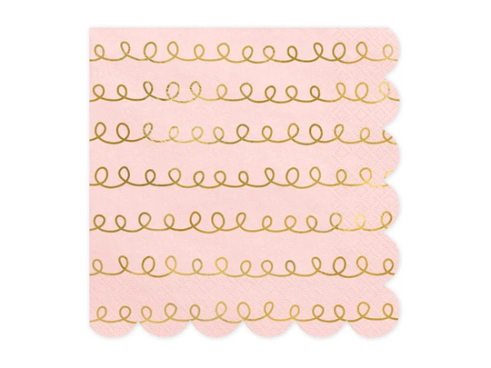 Powder Pink Tracing Pattern Napkins