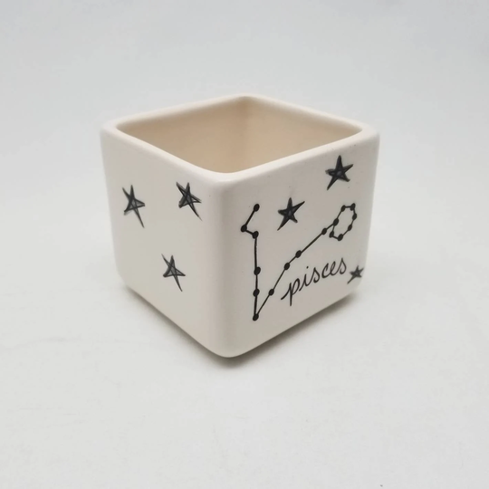 Zodiac Planter/Astrology Astrological Constellation Small Votive Holder Sign Witchy