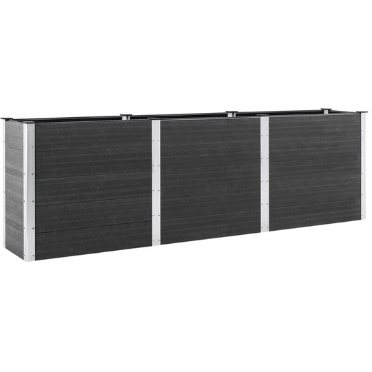 Garden Raised Bed 300x100x91 cm wpc Grey Vidaxl Grey