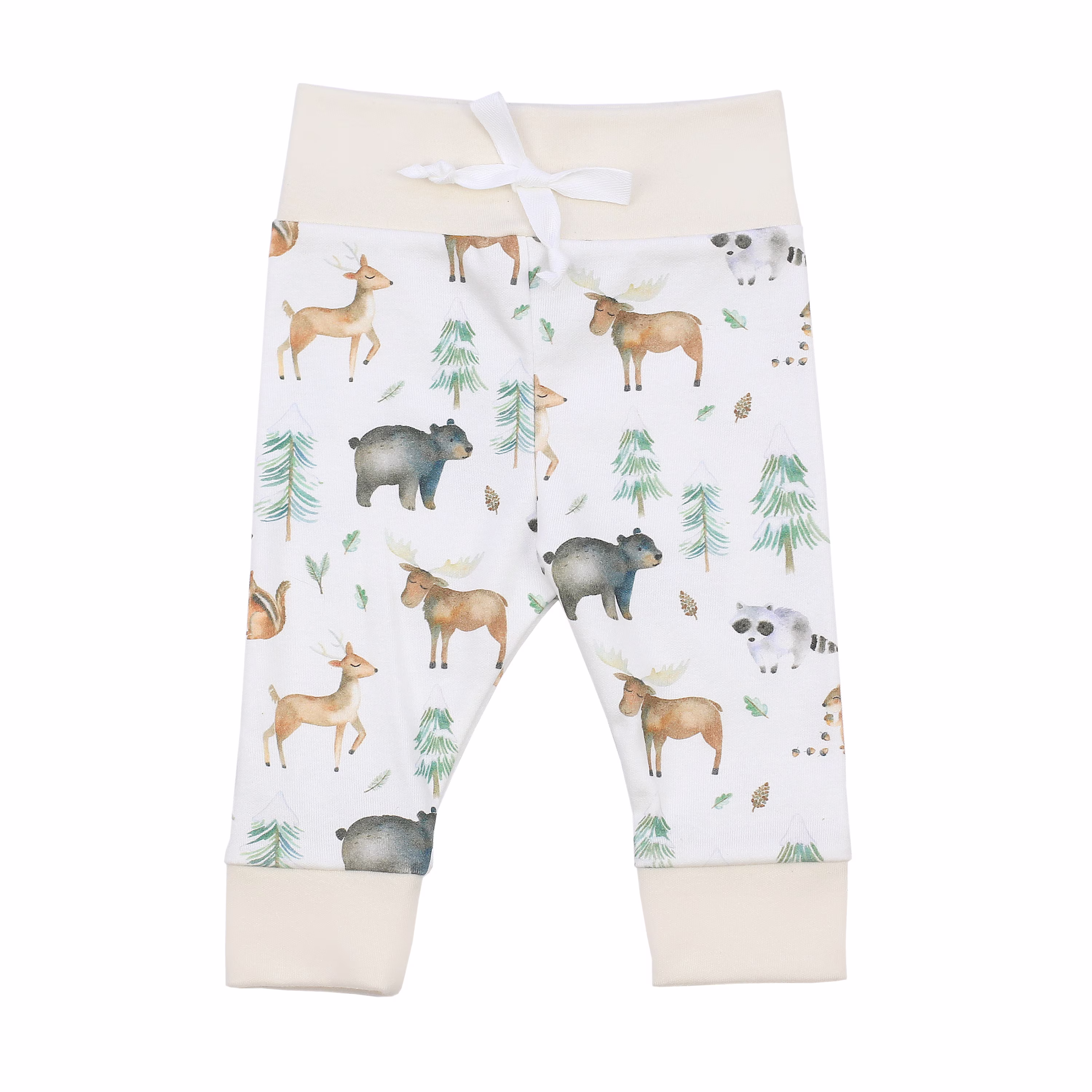Organic Baby Clothes, Woodland Bear Leggings, Newborn Outfit, Gender Neutral Leggings