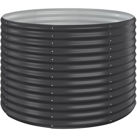 Vidaxl - Garden Planter Powder-coated Steel 100x100x68 cm Anthracite Anthracite