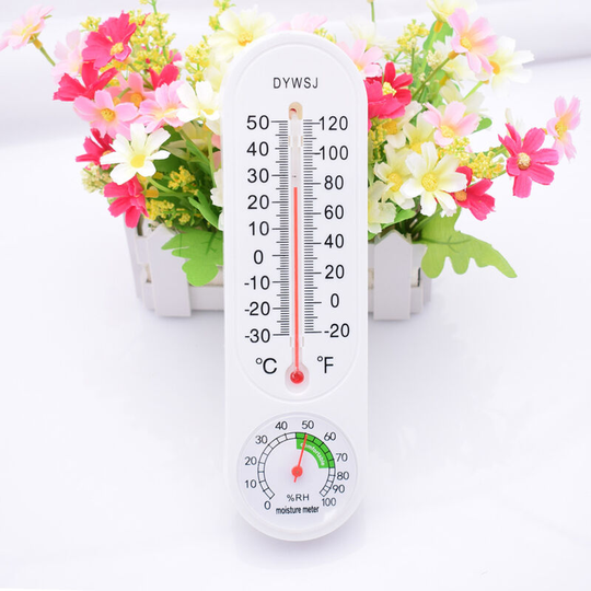 FVO - Greenhouse Thermometer Hygrometer, Min Max Min Thermometer Classic Design Garden Plant Digital Temperature Humidity Wall