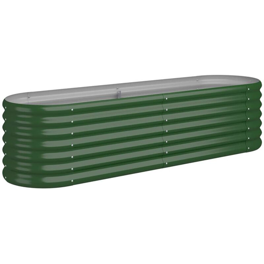 Vidaxl - Garden Planter Powder-coated Steel 152x40x36 cm Green Green