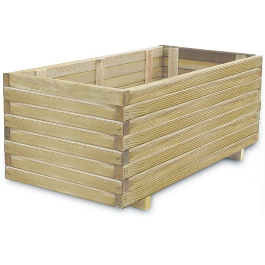 Raised Bed 100x50x40 cm Wood Rectangular Vidaxl Brown