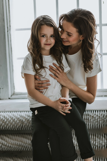 Katie Girl || Organic Cotton Girls Shirt T-Shirt - Beige Ecru Girl Blouse
