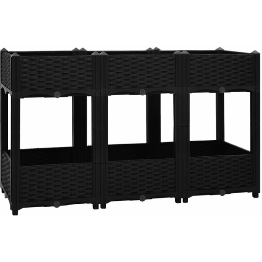 Vidaxl - Raised Bed 120x40x71 cm Polypropylene Black