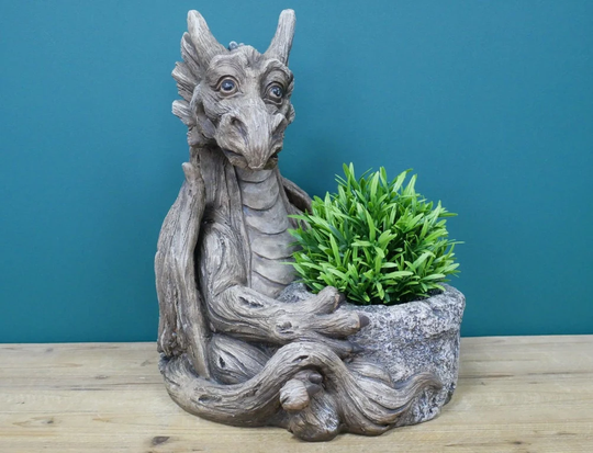 Large Dragon Indoor Planter Plant Pot/Quirky Unique Home Decor