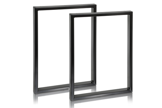 2 X Heavy Duty Table Legs/Powder Coated Retro Metal Industrial Design