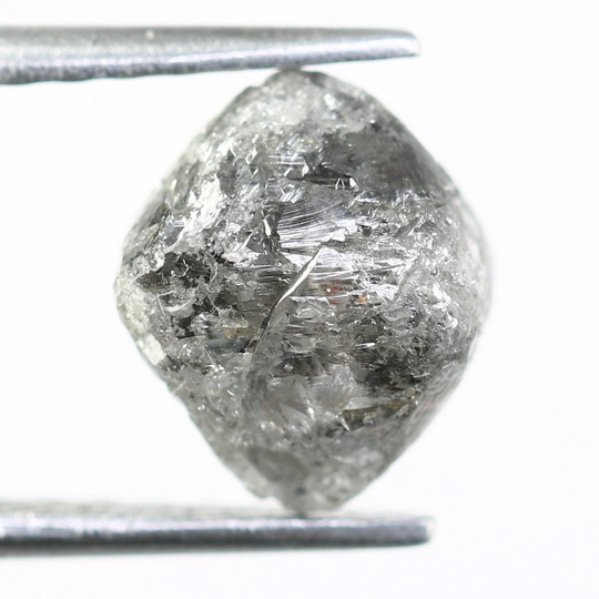 3Ct Raw Salt & Pepper Rough Diamond For Ring