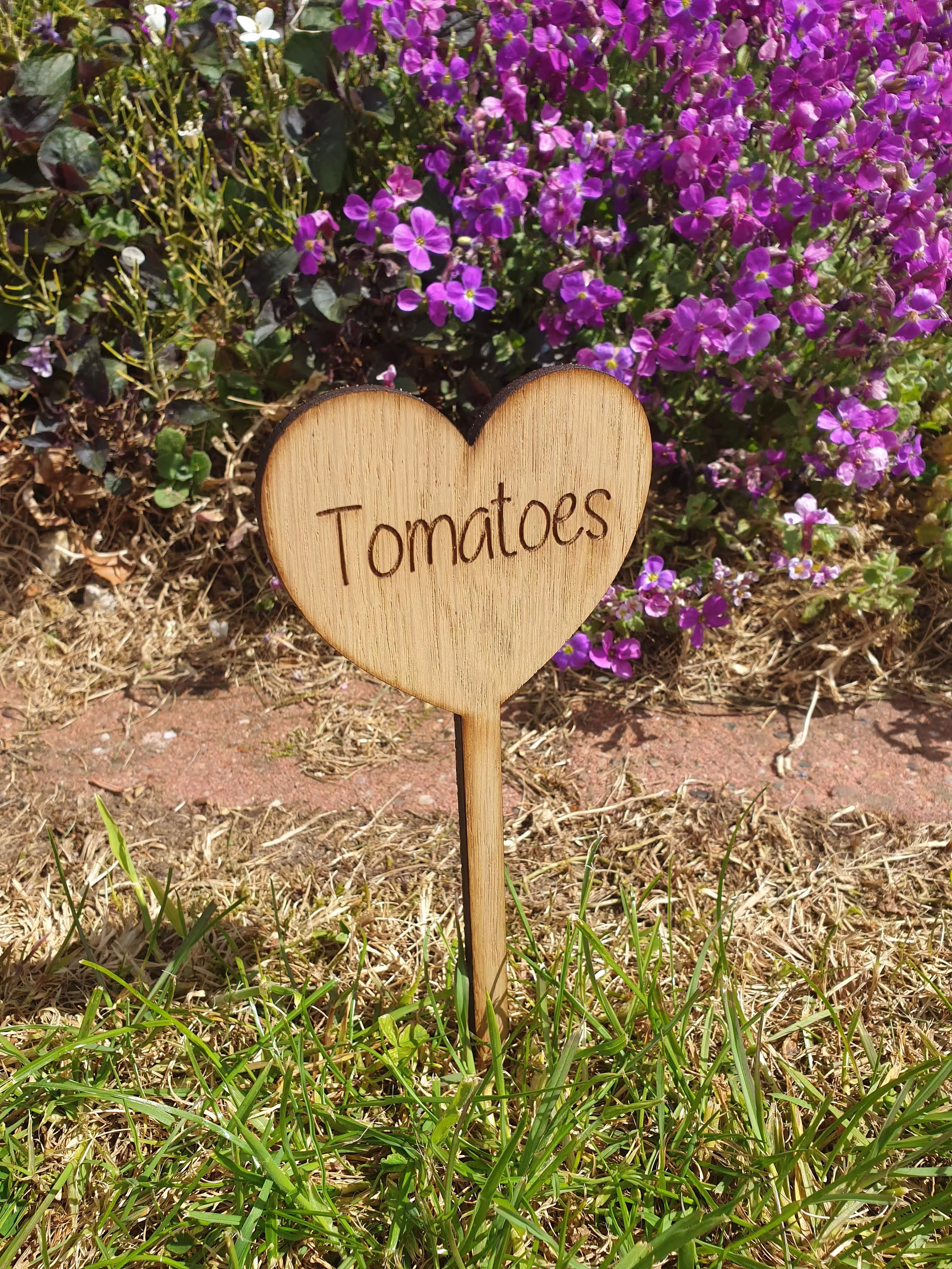 Heart Shaped Garden Vegetable Seed Herb Custom Signs Markers Tags Marker Sign Personalised Gift Gardening Plot Allotment Veggie Large
