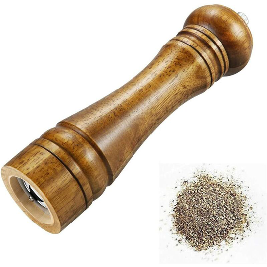 Pepper Grinder, Salt and Pepper Mills, Pepper Grinder, Solid Wood Grinder with Adjustable Ceramic Grinder 5.5 Inches (1 Piece)