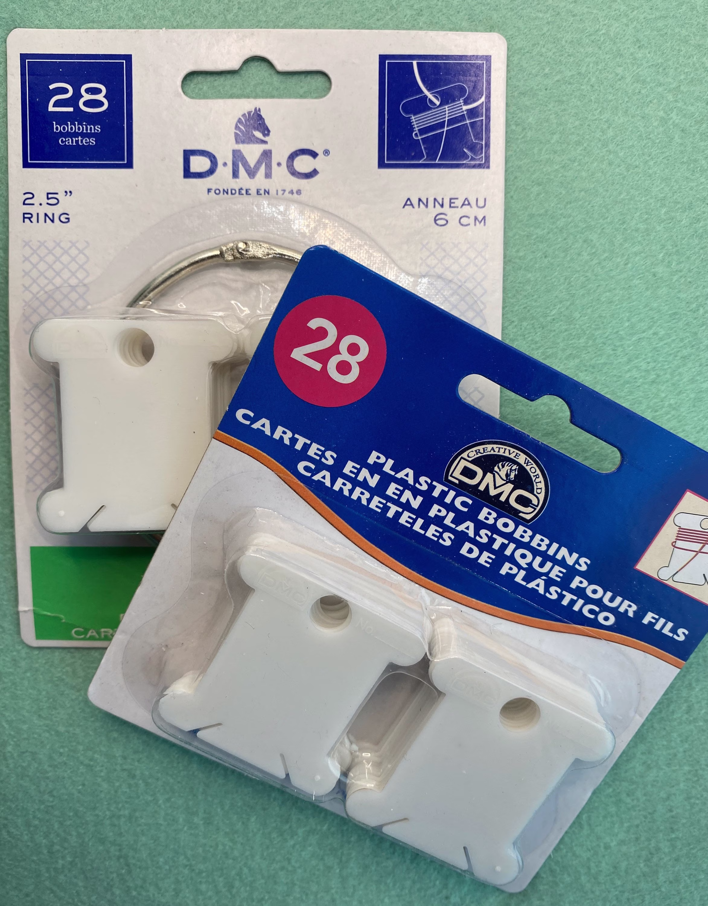 Dmc Plastic Bobbins, Choose Bobbins Only Or & Ring A Combo Pack, Floss Organizer, Thread Organization Perle Cotton