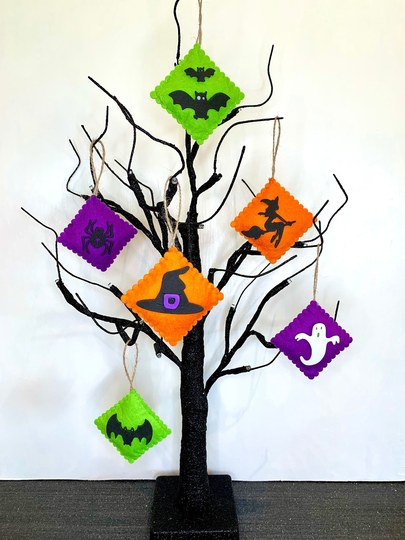 Halloween Tree Decorations/Set Of 6 Decor Seasonal Bauble Felt