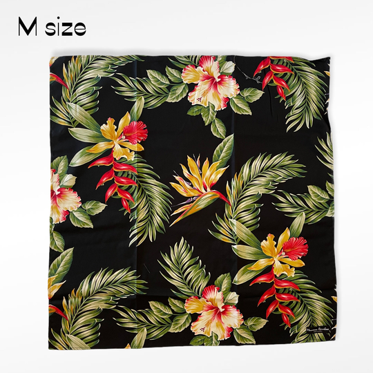 Orchid, Hibiscus Hawaiian Flower Print Gift Wrap Furoshiki | Eco Wrapping Cloth Medium