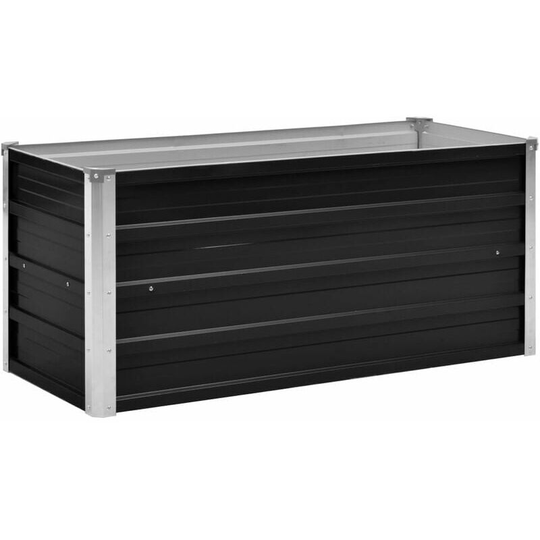 Raised bed anthracite 100 x 40 x 45 cm Galvanized steel
