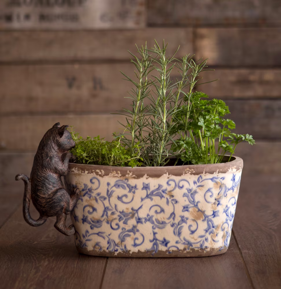Cat Pot Hanger Home & Garden Planter Ornaments Wild Indoor Outdoor | Birthday Lover Gift Stocking