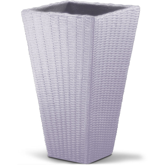Deuba - Plant Pot Large Wicker Planters Balcony Flowers Plants Box 70cm Grey Brown Pot Brown