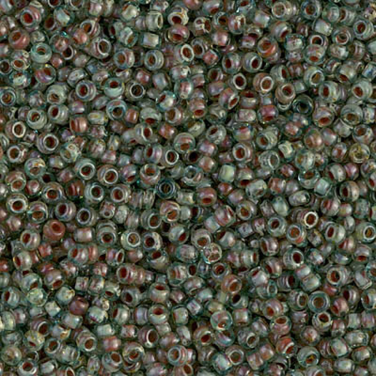 Miyuki Seed Beads 6/0 Picasso Transparent Olivine, 4506