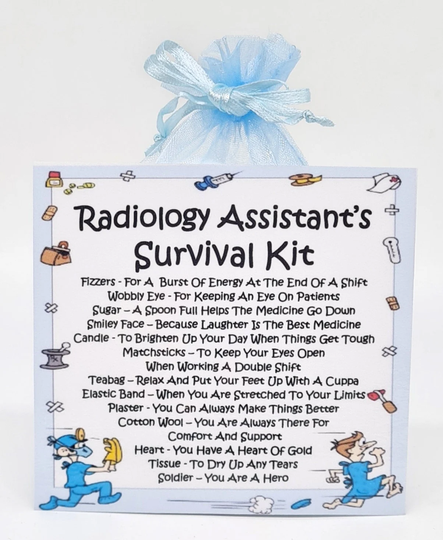 Radiology Assistant's Survival Kit - Fun Novelty Gift & Card Alternative/Present Birthday Greeting Cards Unique Secret Santa