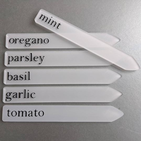 Custom Plant Markers | Recycled Acrylic Herb Picks Bee Friendly Garden Lover Gift Grow Your Own Herbs & Vegetables Name