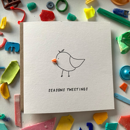 Season Tweetings Upcycled Plastic Greetings Card