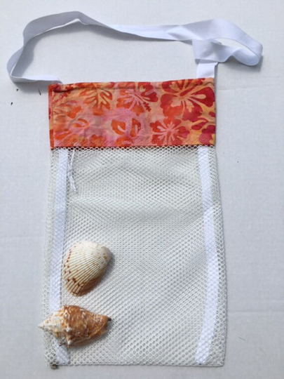 Orange & Pink Hibiscus Flower Print Shelling Bag