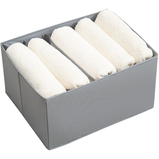 Superseller - Wardrobe Clothes Organizer Washable Foldable Closet Organizers and Storage Boxes 5/7 Grids Compartment Storage Box Clothing Organizer,