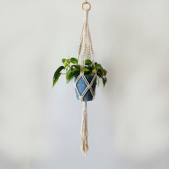 Macrame Plant Hanger, Lovely Potholder For Indoor Outdoor, Hand-Woven Crochet Hangers, Minimalist Home Decor, Scandinavian Style