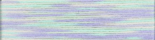 Cosmo Seasons Variegated Green & Purple Embroidery Floss #9002 - Lecien 9000 Series