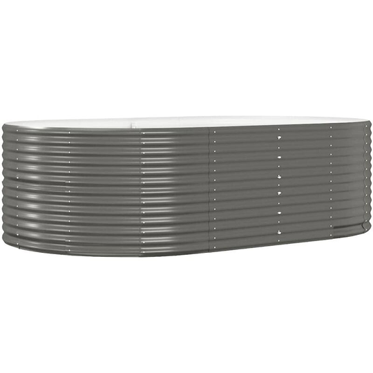 Vidaxl - Garden Planter Grey 212x140x68 cm Powder-coated Steel Grey