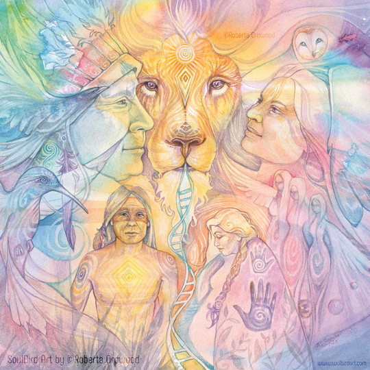 Shamanic Spirit Guides Art Print/A3