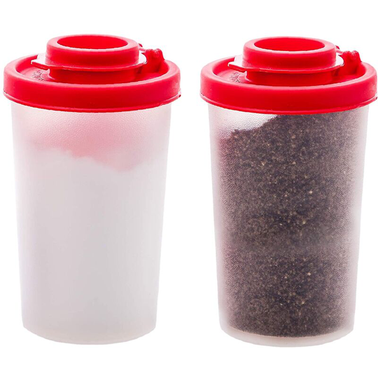Benobby Kids - bpa Free Clear Plastic Salt and Pepper Shakers, Travel Kit, For Salt, Pepper, Spices, Ideal for Camping, Hiking, Outdoor Cooking,