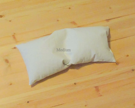 Medium Firm Mac's Natural Organic Buckwheat Hull Neck & Lumbar Pillow, No Zipper