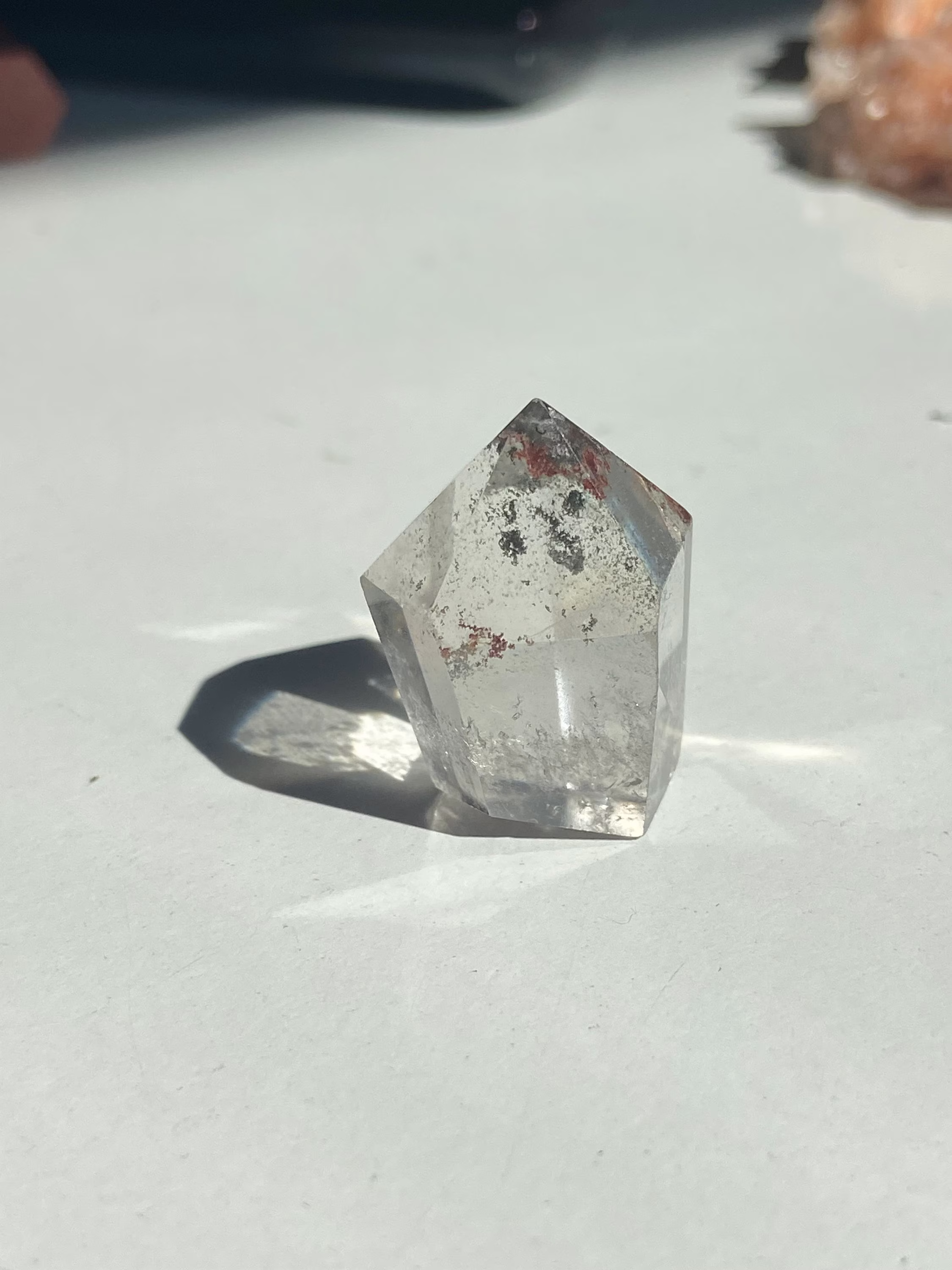 Garden Quartz Mini Tower, 2.8cm Tall, Four Season Small Crystal Healing Decorative Ornamental, Home Decor , Meditation