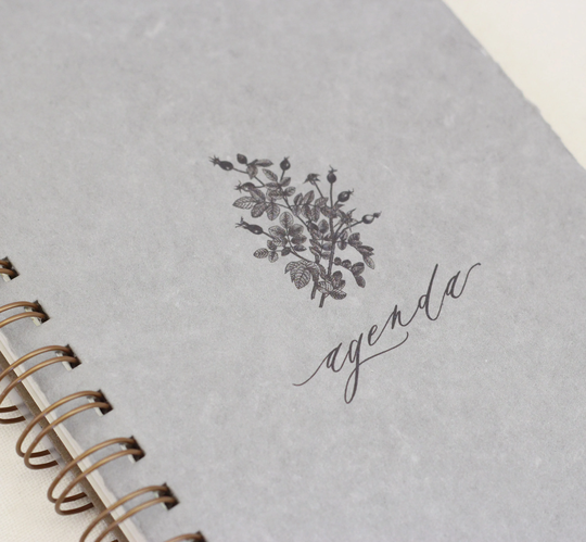 Agenda // Weekly Planner, Calendar, Vintage Botanical, Audubon Notebook, Handmade Paper, Notepad, Task Organizer, Desk Organization