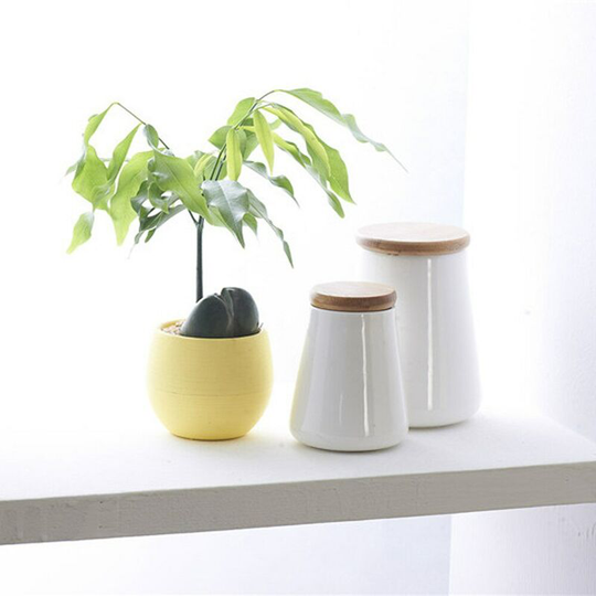 1PC yellow Mini Flower Pots Colourful Round Plastic Plant Flower Pot planters for succulents Decor Plants Desktop Flower Pots Maceta