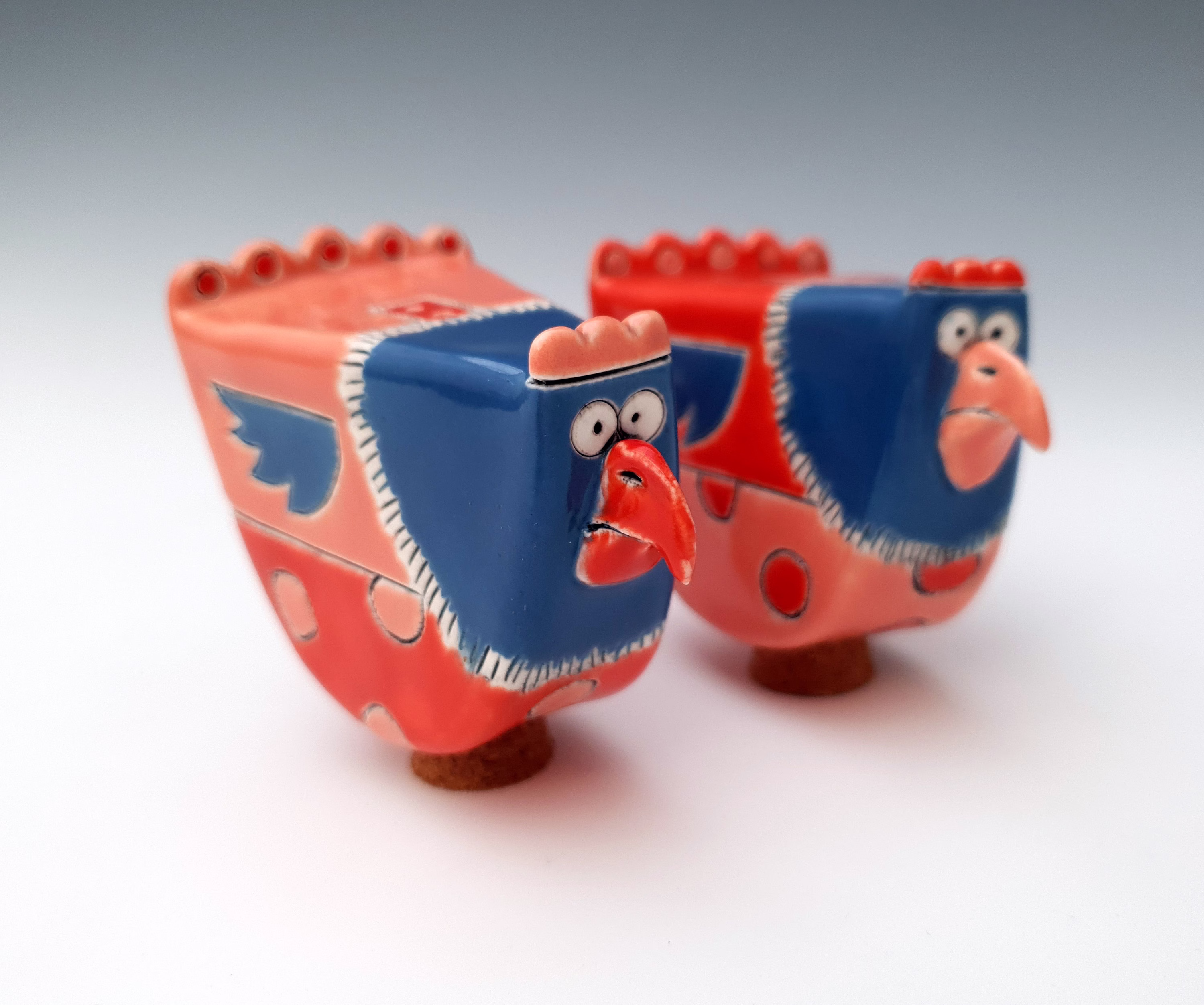 Ceramic Salt&pepper Set, Chicken Ornaments, Animal Pottery, Handmade Ceramics, Kitchen Accessories, Unusual Gift, Hostess Present