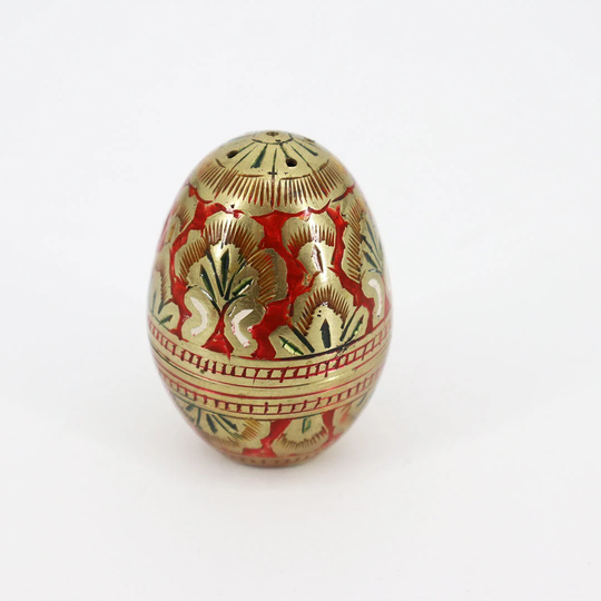 Vintage Salt/Pepper Shaker Brass Egg